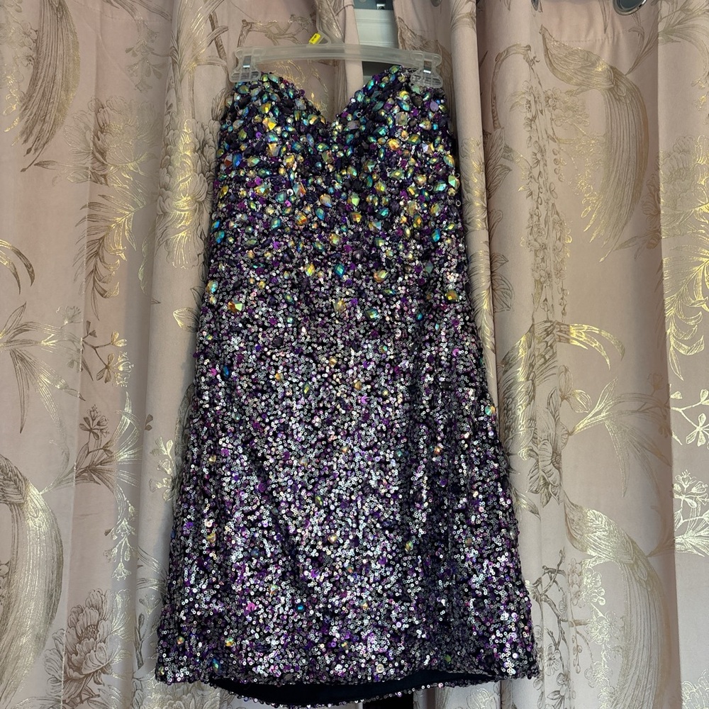 Sequin Strapless Dress